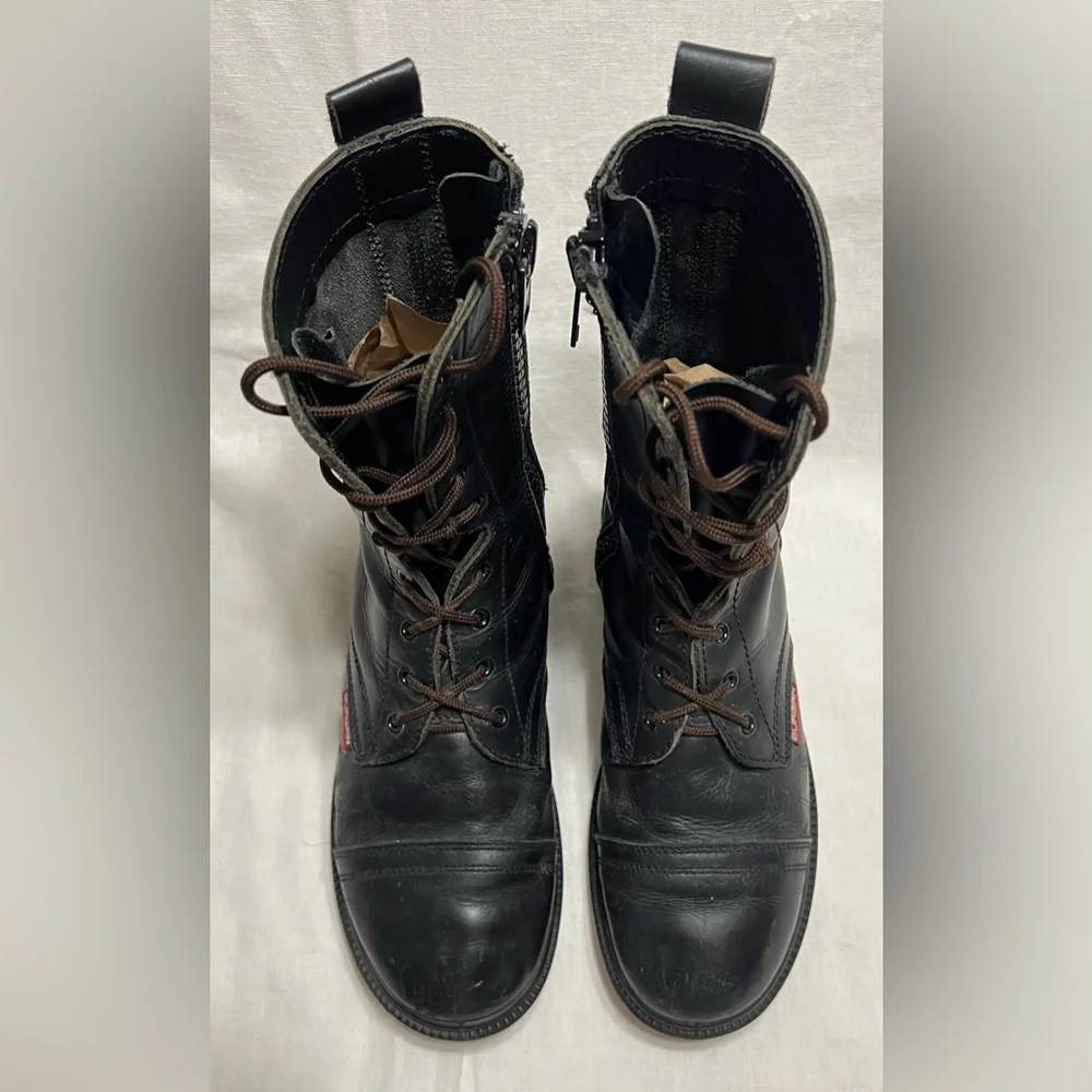 BURGAN Combat Jump Boot Side Zipper Unisex High Lace Up Military Paratrooper